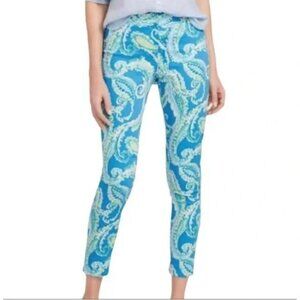 J. McLaughlin Portman Slim Fit Paisley Pants Sz 10